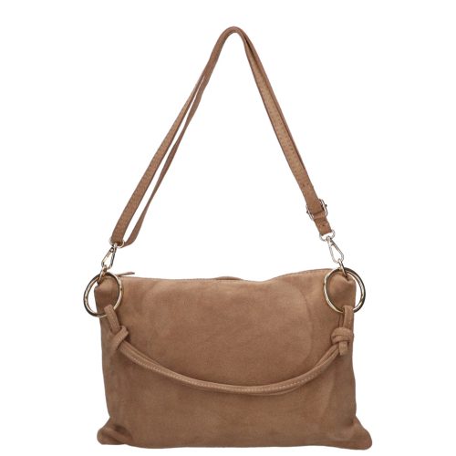 Olasz velúrbőr 572 drapp táska