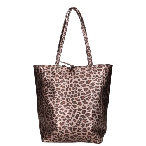 Olasz Bőr 5228 bronz mintás shopper kötős táska