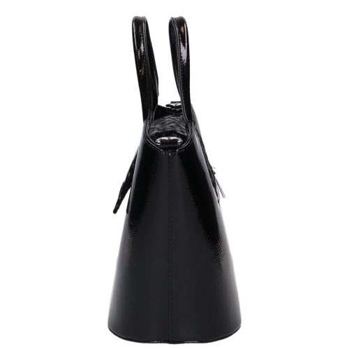 Karen 9420 fekete lakk rostbőr női kézitáska