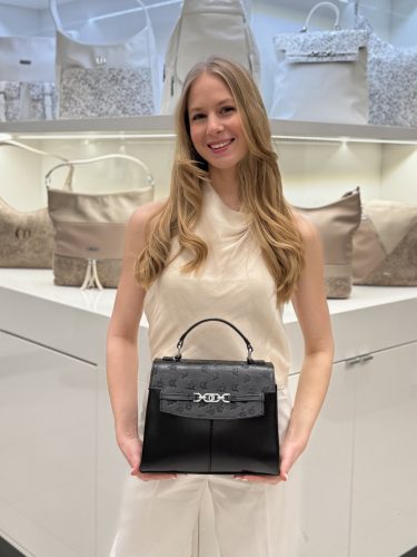 Chiara I 5035 bis fekete rostbőr női kézitáska