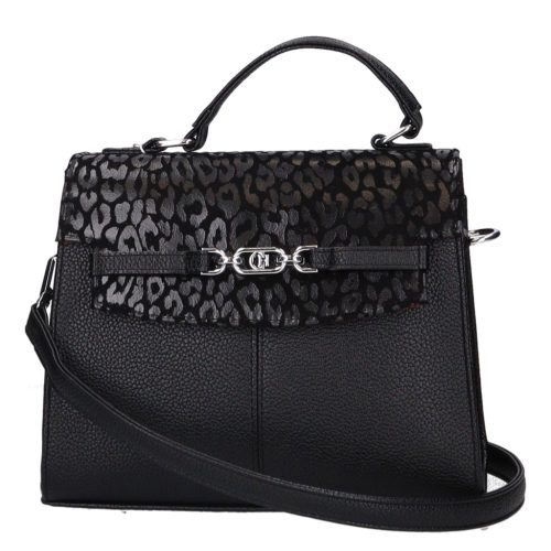 Chiara I 5035 bis fekete rostbőr női kézitáska