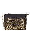 Karen 9358 fekete arany rostbőr női válltáska