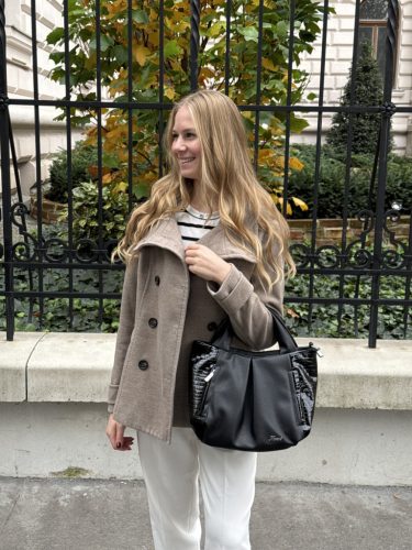 Karen 9512 fekete rostbőr női táska