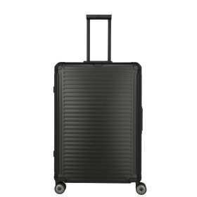   Travelite Next M fekete közepes méretű prémium alumínium bőrönd 