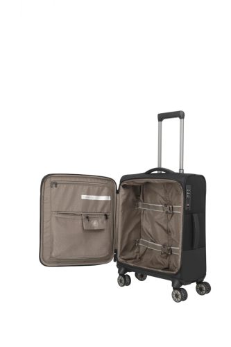 Travelite Crosslite S 4w négy kerekű kabin bőrönd fekete