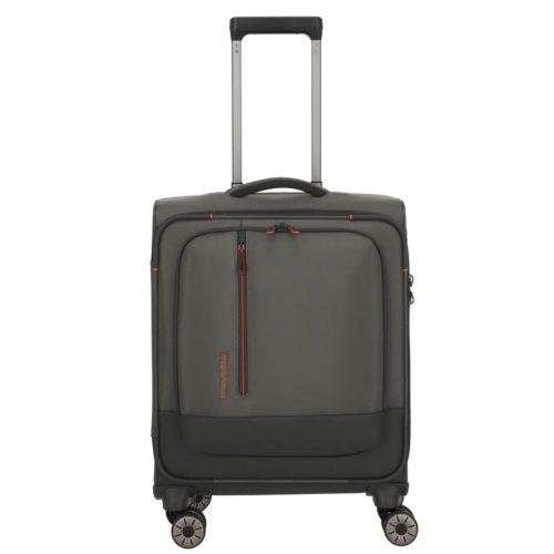 Travelite Crosslite S 4w olive kabin méretű bőrönd 