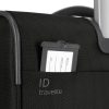 Travelite Crosslite M fekete bővíthető közepes méretű bőrönd 