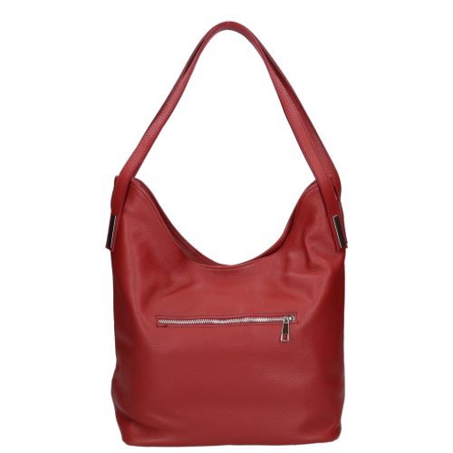 Olasz bőr 5088 bordó női válltáska