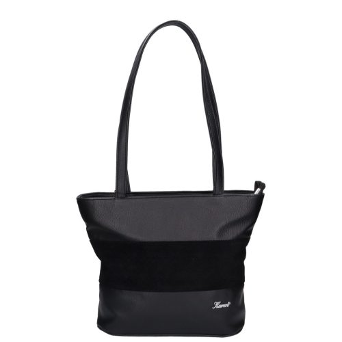 Karen D 655 fekete rostbőr női válltáska