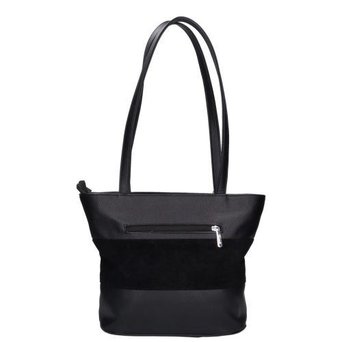 Karen D 655 fekete rostbőr női válltáska