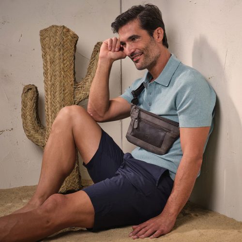 Matties Bags 40166 20 fekete rostbőr férfi övtáska