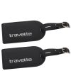 Travelite fekete bőröndcímke 2 db