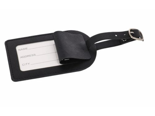 Travelite fekete bőröndcímke 2 db