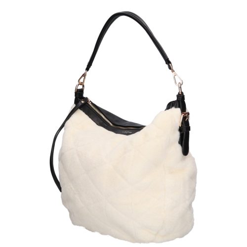 David Jones 7070-1 bézs szőrmés táska