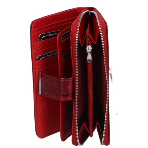 Jennifer Jones 5280-14 piros bőr női pénztárca