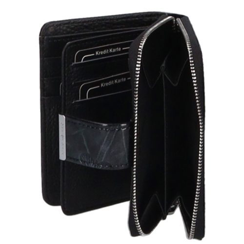 Jennifer Jones 5198-14 fekete lepkés bőr női pénztárca