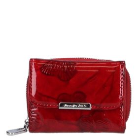   Jennifer Jones 5263-14 piros lepkés lakk bőr női kicsi pénztárca