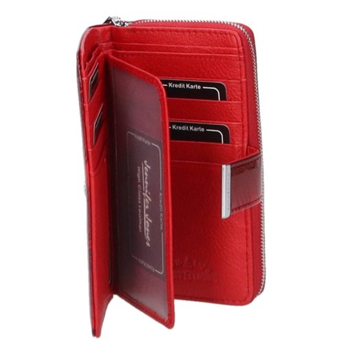 Jennifer Jones 5280-11 piros  bőr női pénztárca