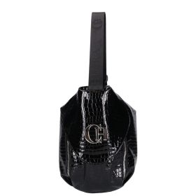   Chiara G 418 fekete lakk rostbőr női válltáska/hátizsák