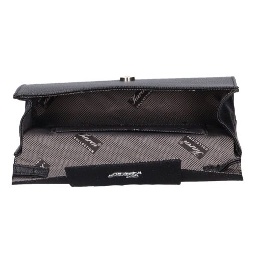 Karen D 651 fekete ezüst virág rostbőr női táska