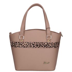 Karen 2472 drapp leopárd rostbőr női táska