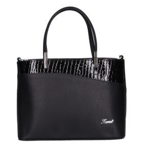 Karen rostbőr női táska D 444 fekete lakk 