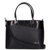 Karen rostbőr női táska D 444 fekete lakk 