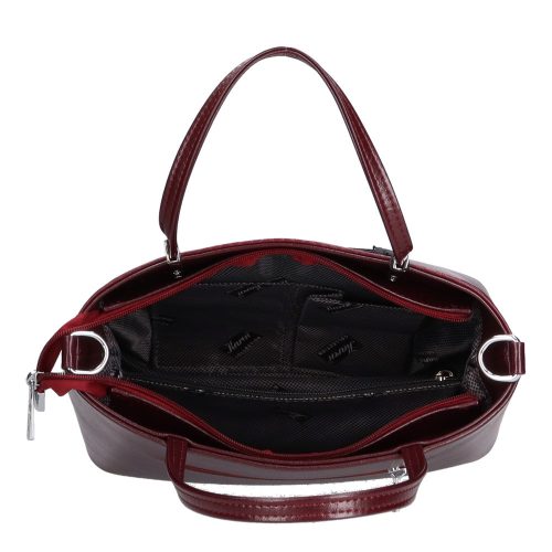 Karen rostbőr női táska D 444 fekete lakk 