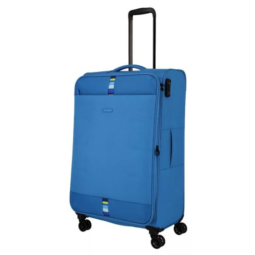 Travelite Rügen L kék bővíthető nagy méretű bőrönd