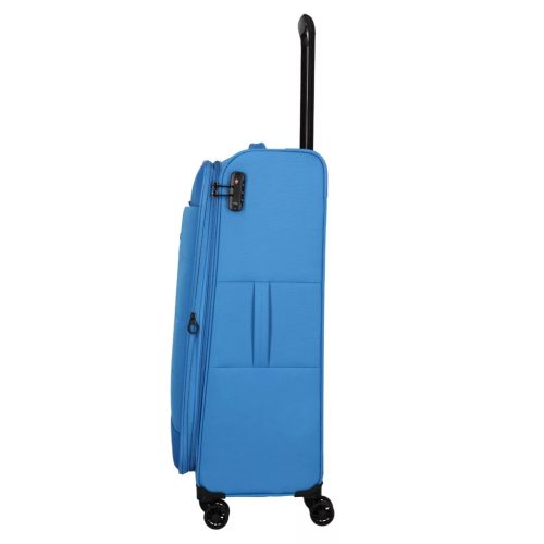 Travelite Rügen L kék bővíthető nagy méretű bőrönd