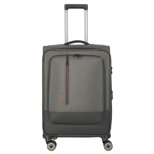 Travelite Crosslite M oliv bővíthető közepes méretű bőrönd 