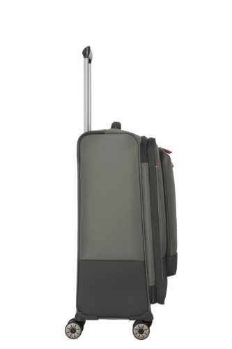 Travelite Crosslite M oliv bővíthető közepes méretű bőrönd 