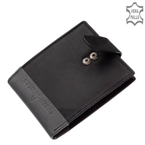 Green Deed SGV30809/T fekete bőr férfi kártyatartó és pénztárca