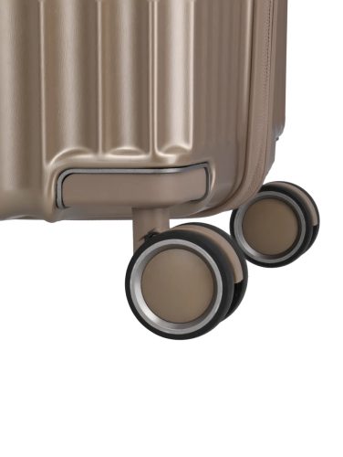 Travelite Paros M Capuccino bővíthető közepes méretű prémium bőrönd 