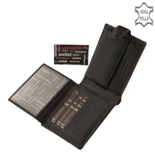 Pénztárca CORVO BIANCO SFC1021/T Fekete bőr férfi