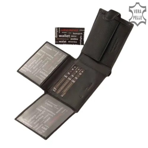 Pénztárca CORVO BIANCO SFC1021/T Fekete bőr férfi