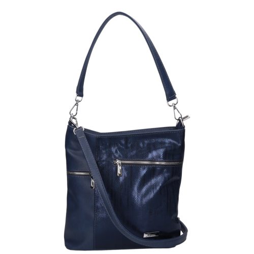 Karen 9489 kék rostbőr női válltáska