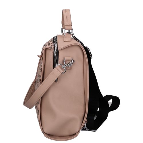 Karen D 408 drapp leopárd rostbőr női táska