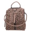 Karen D 408 drapp leopárd rostbőr női táska