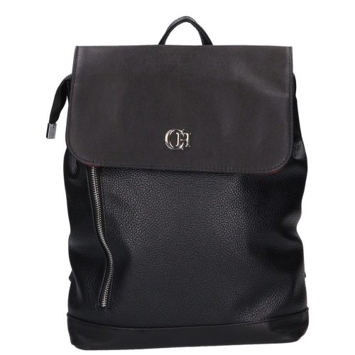 Chiara M 8019 fekete rostbőr női  hátizsák