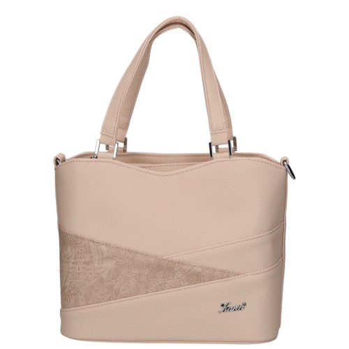 Karen D 565 bézs virág rostbőr női kézitáska