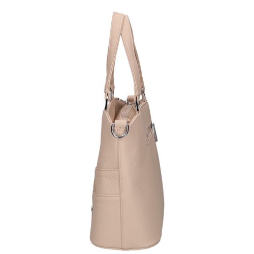 Karen D 565 bézs virág rostbőr női kézitáska