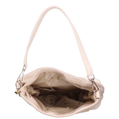 Karen 9441 bézs virág rostbőr női táska