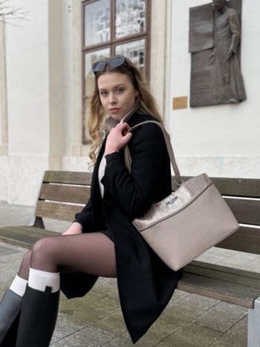 Karen 1693 bézs rostbőr női táska