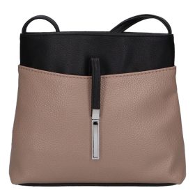 Karen D 099 fekete drapp rostbőr női táska