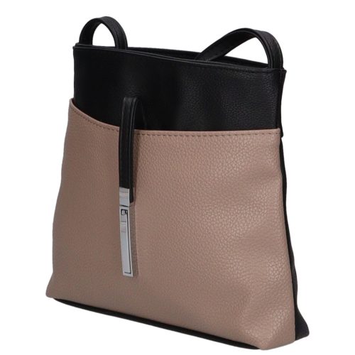 Karen D 099 fekete drapp rostbőr női táska