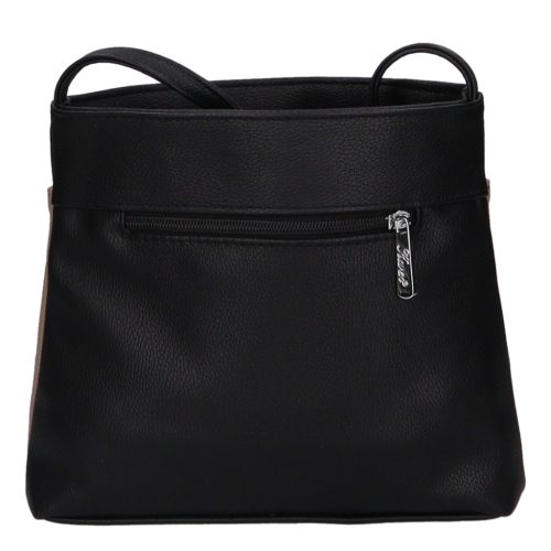 Karen D 099 fekete drapp rostbőr női táska