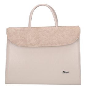 Karen 284 bézs virág rostbőr női aktatáska