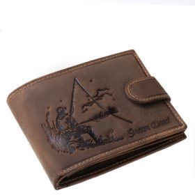   GreenDeed valódi bőr férfi pénztárca horgász mintával HORG1021/T
