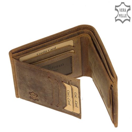 GreenDeed pénztárca focis mintával FOCI9641 barna